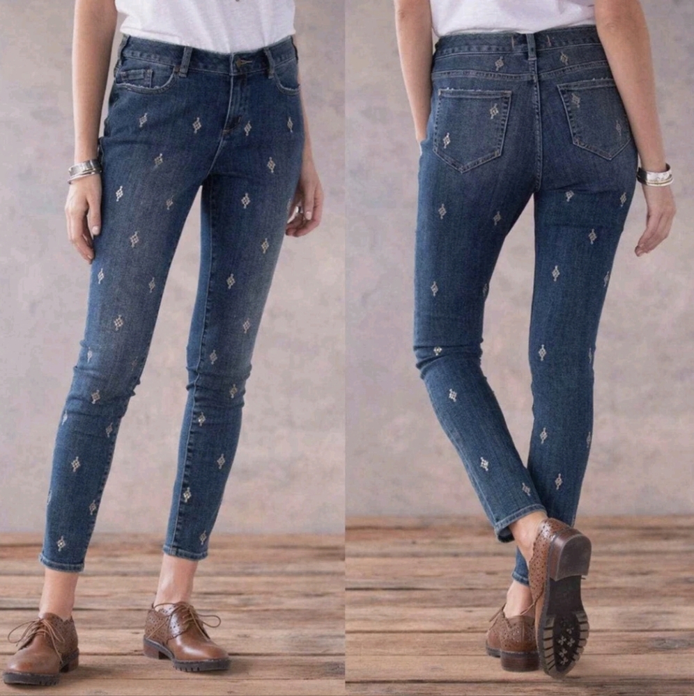 Sundance Primrose Sequin Jeans Women's 26 Skinny Jeans Party / Festival